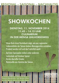 Plakat Showkochen 11.11.